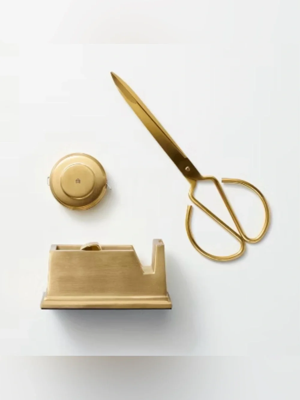 Hearth & Hand Gold Desk Scissors, Tape Dispenser & Tape Measure Set
